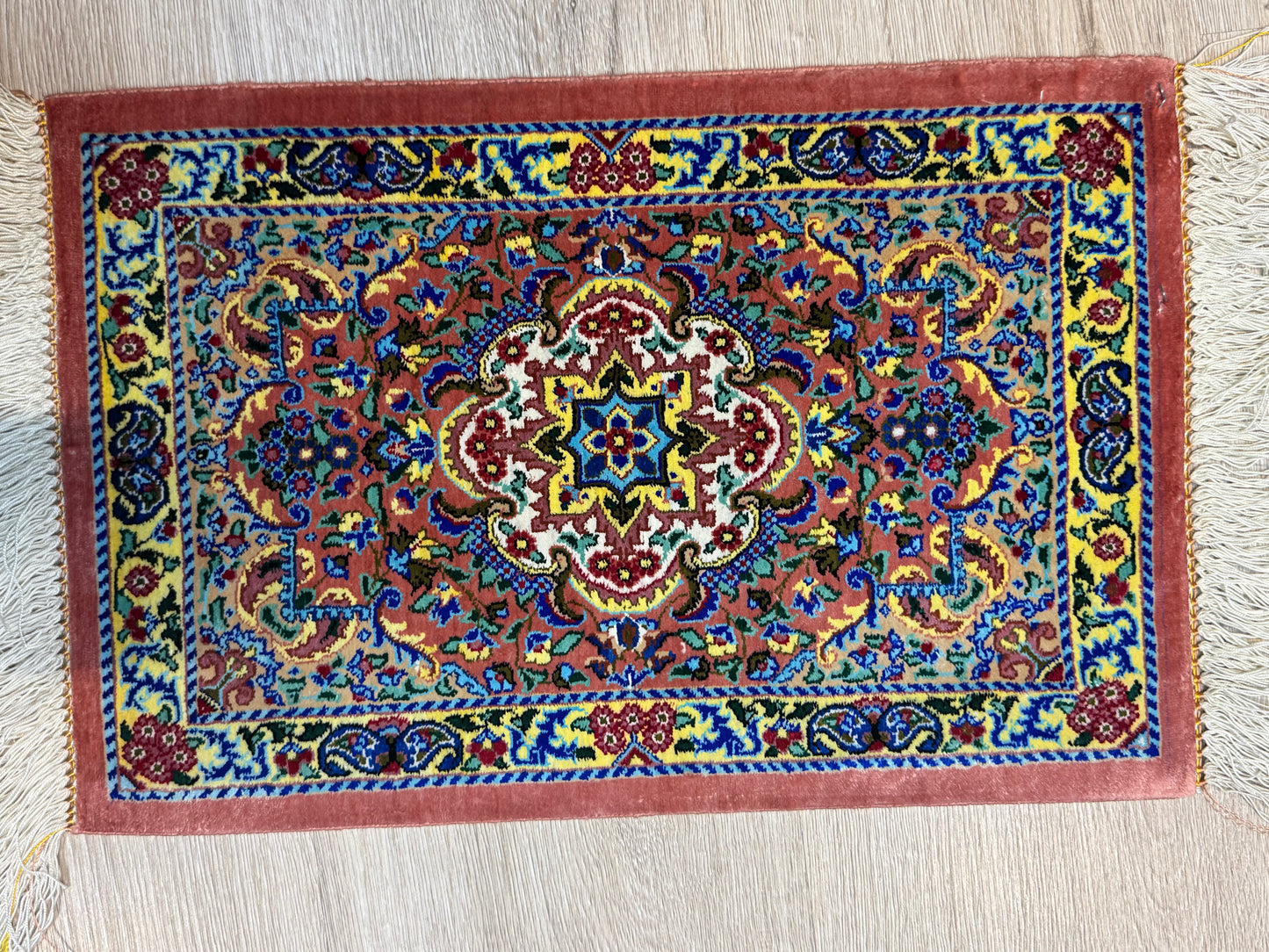 Silk Rug. Garden Bloom.