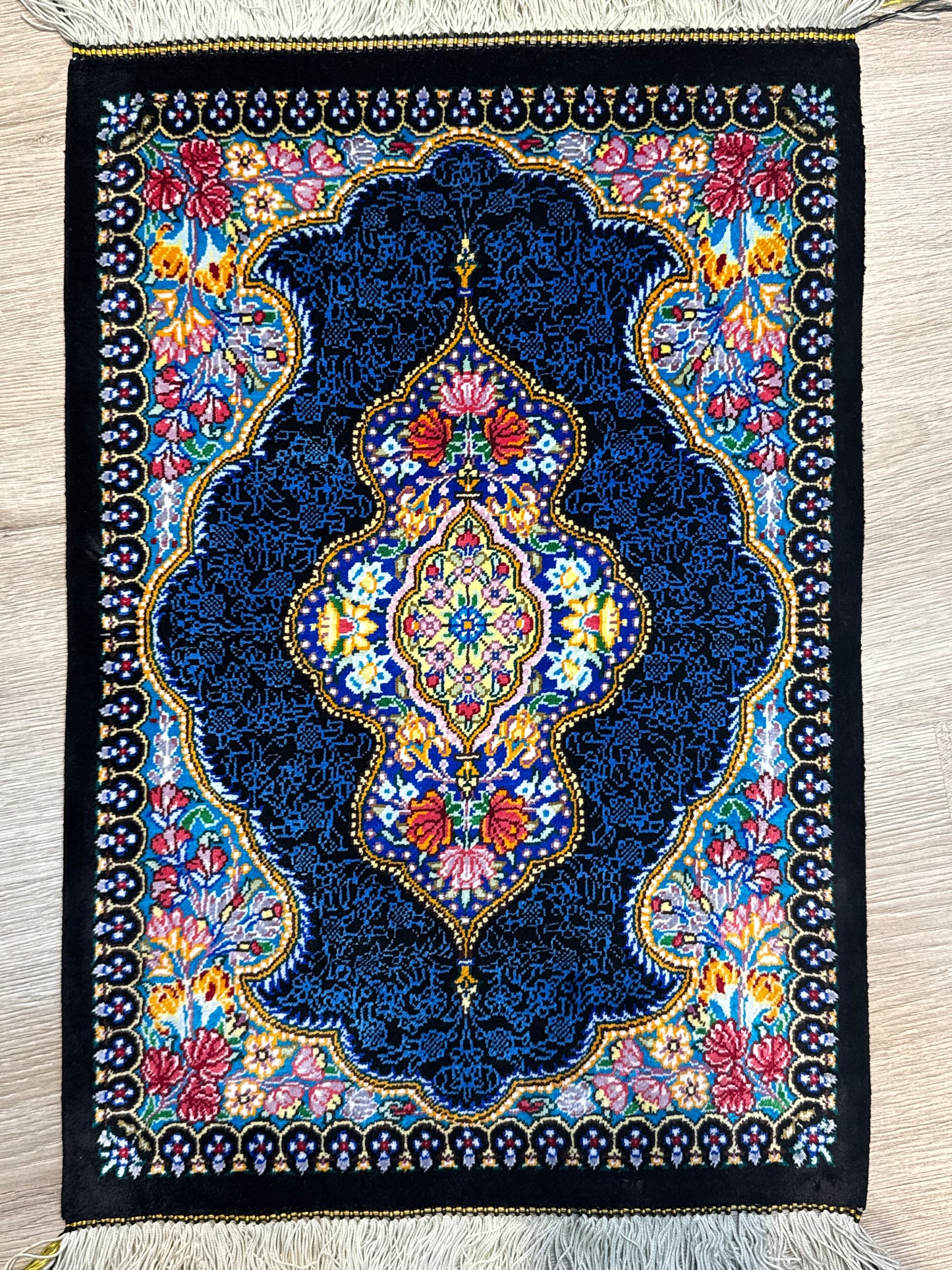 Silk Rug. Garden Bloom.
