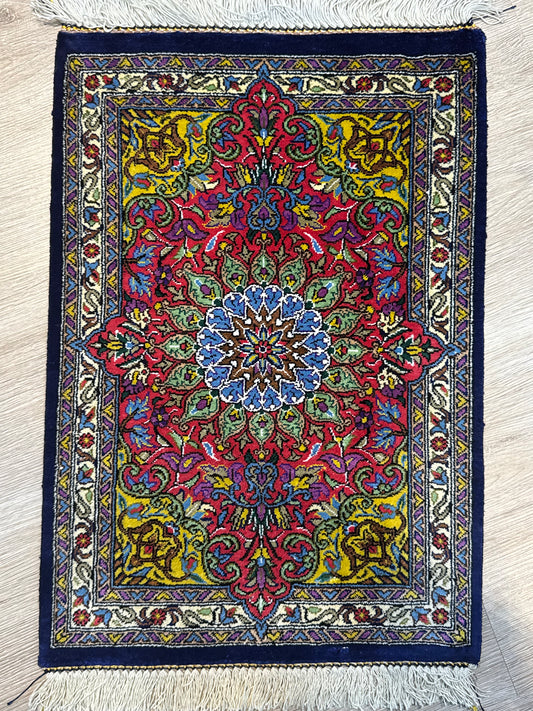 Silk Rug. Garden Bloom.