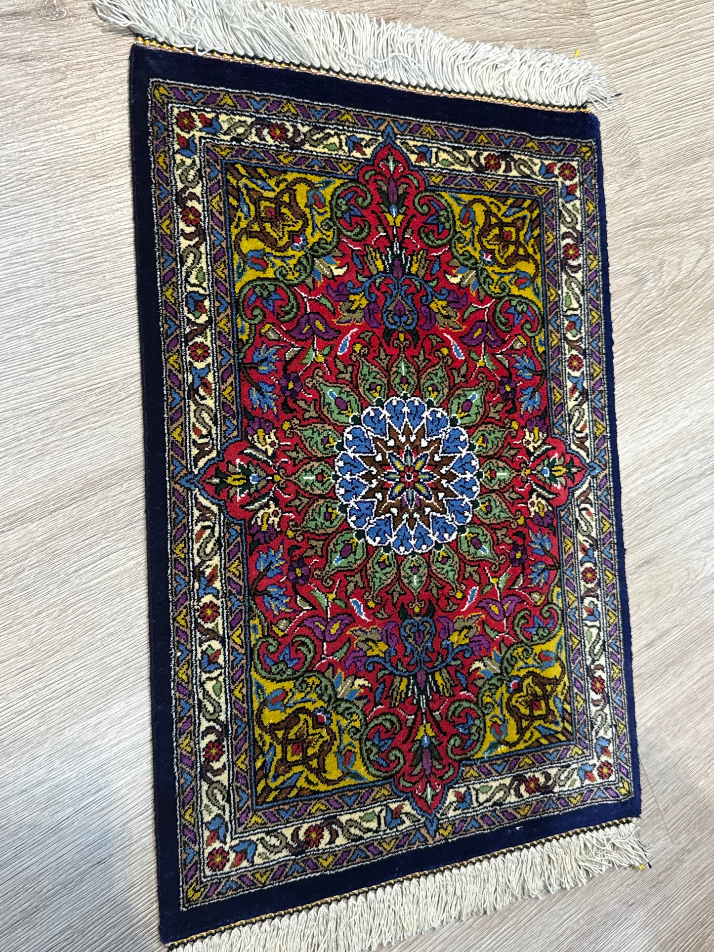 Silk Rug. Garden Bloom.