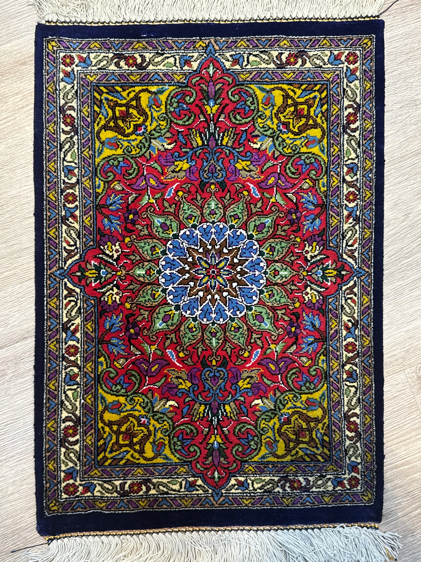 Silk Rug. Garden Bloom.
