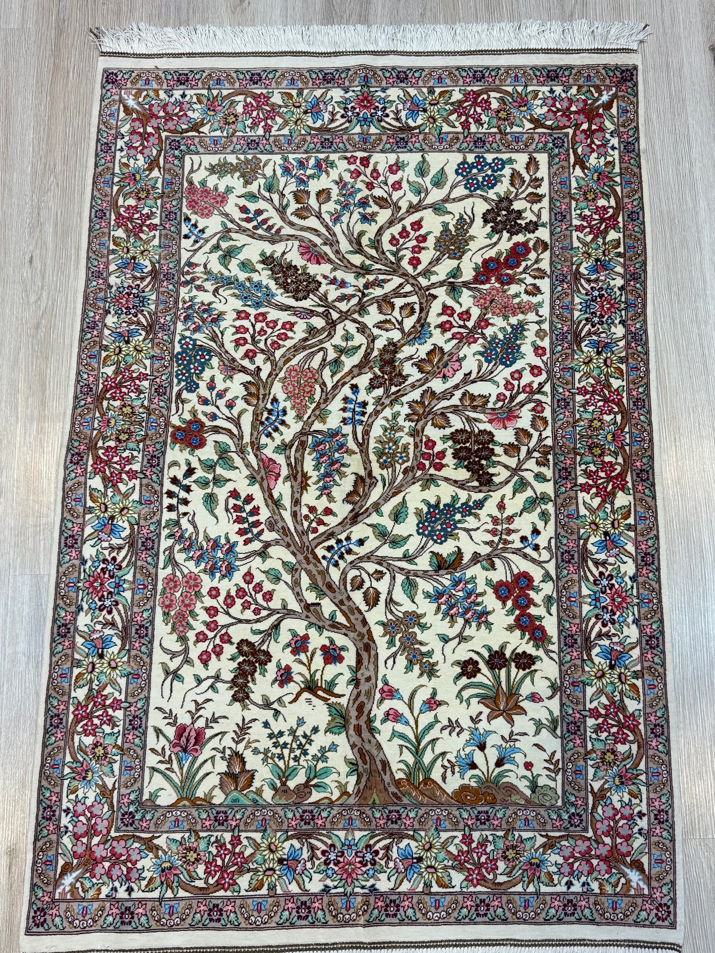 Silk Rug. Tree of Life.