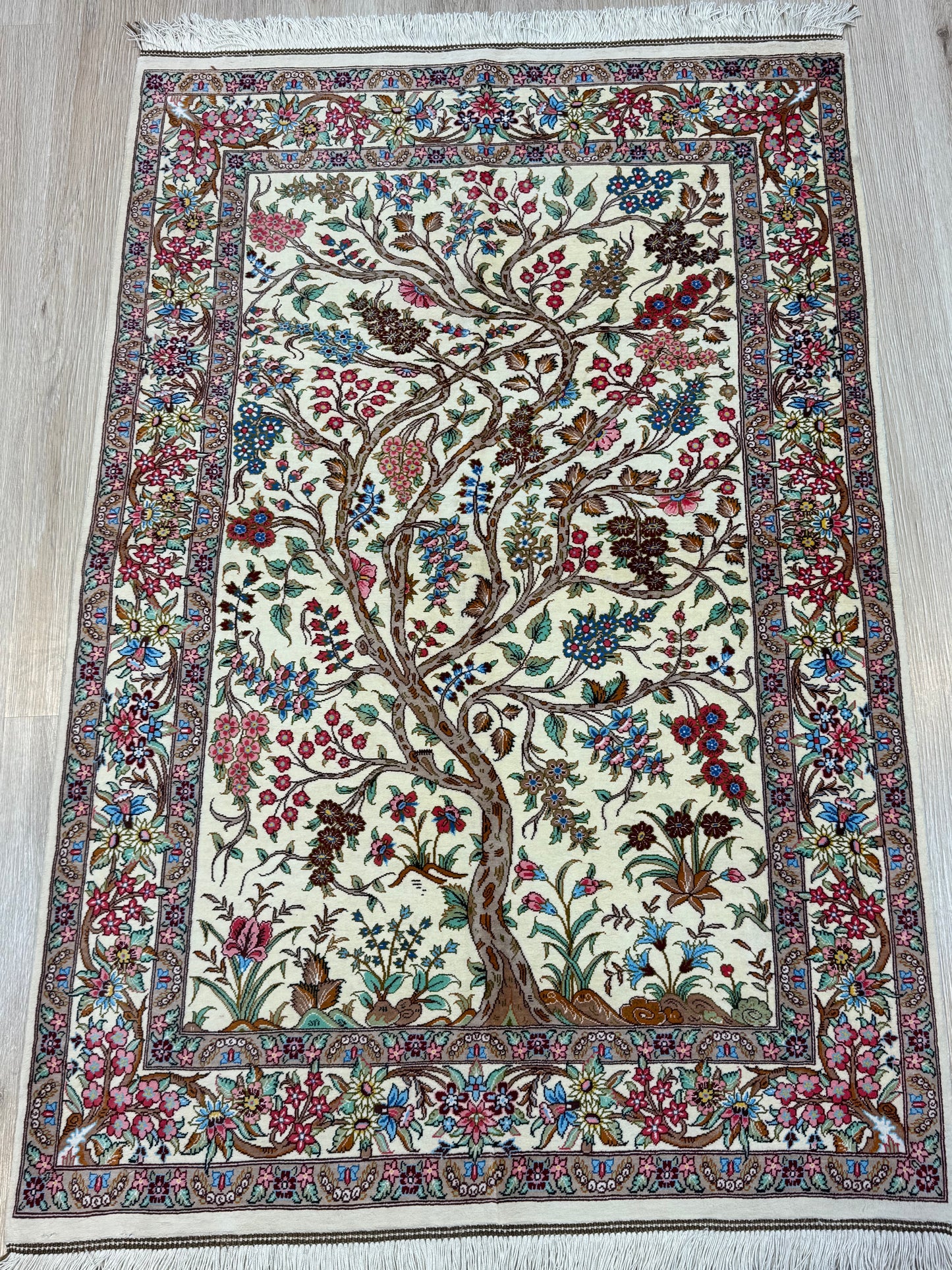 Silk Rug. Tree of Life.