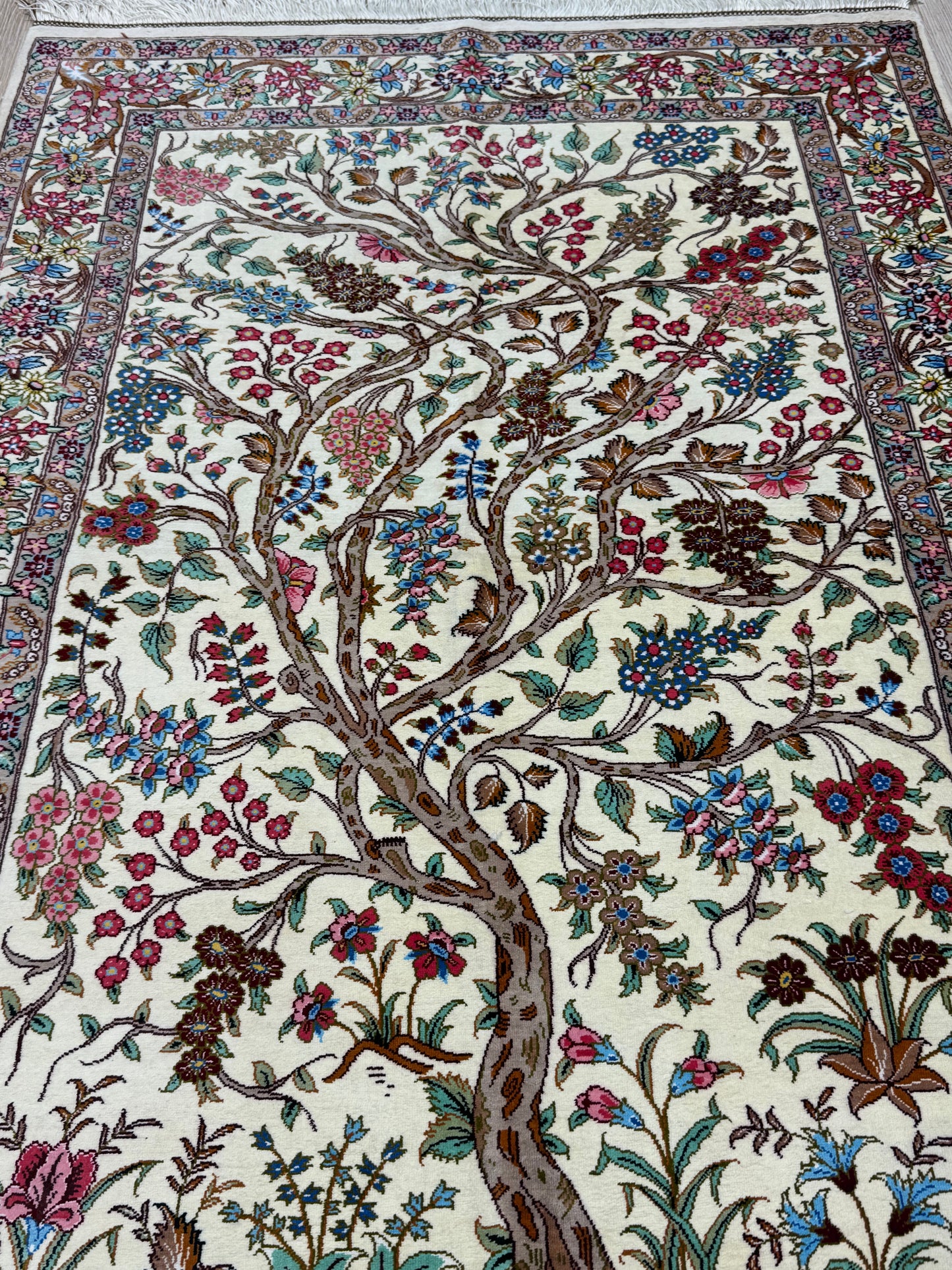 Silk Rug. Tree of Life.
