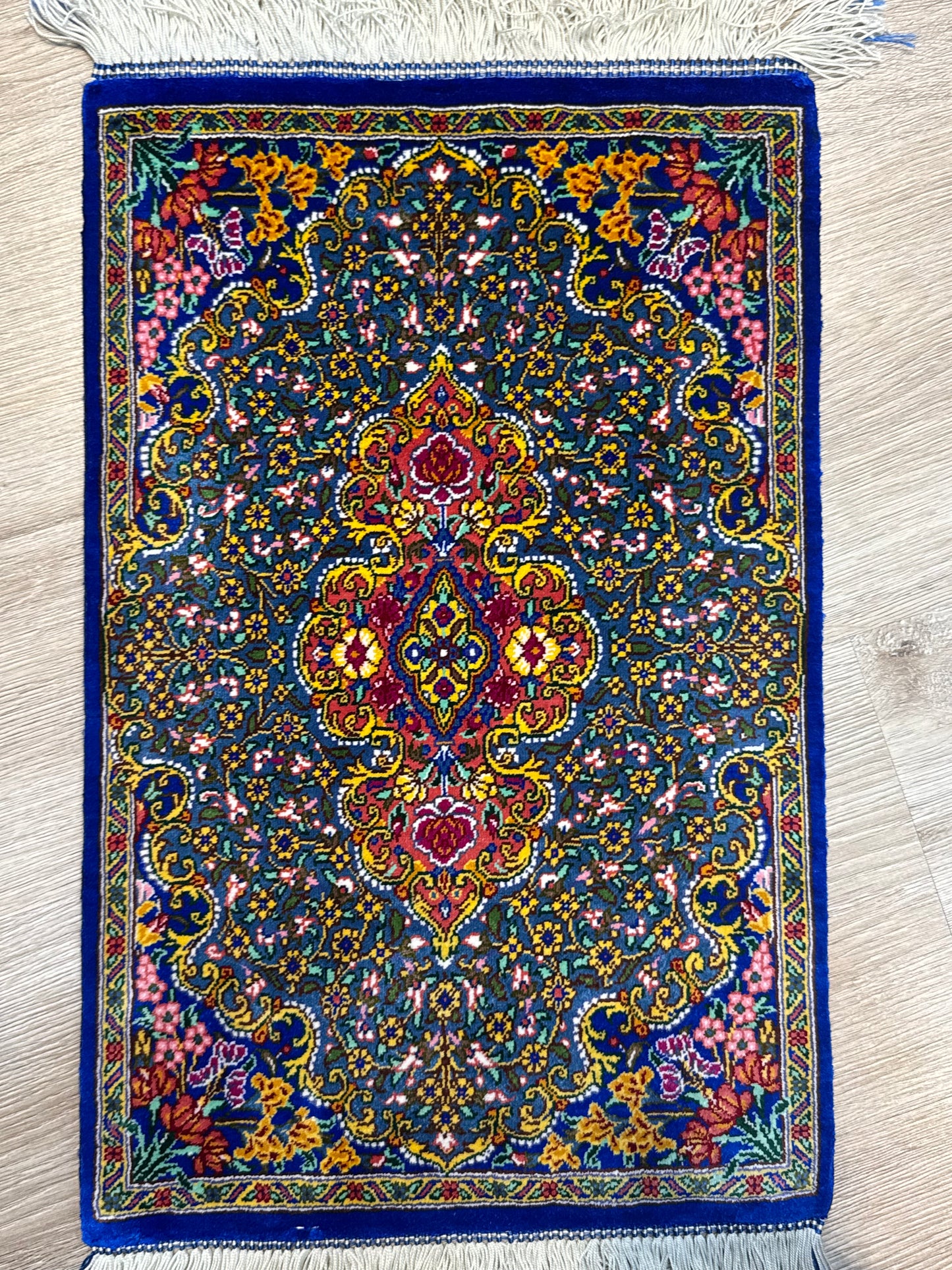 Silk Rug. Garden Bloom.