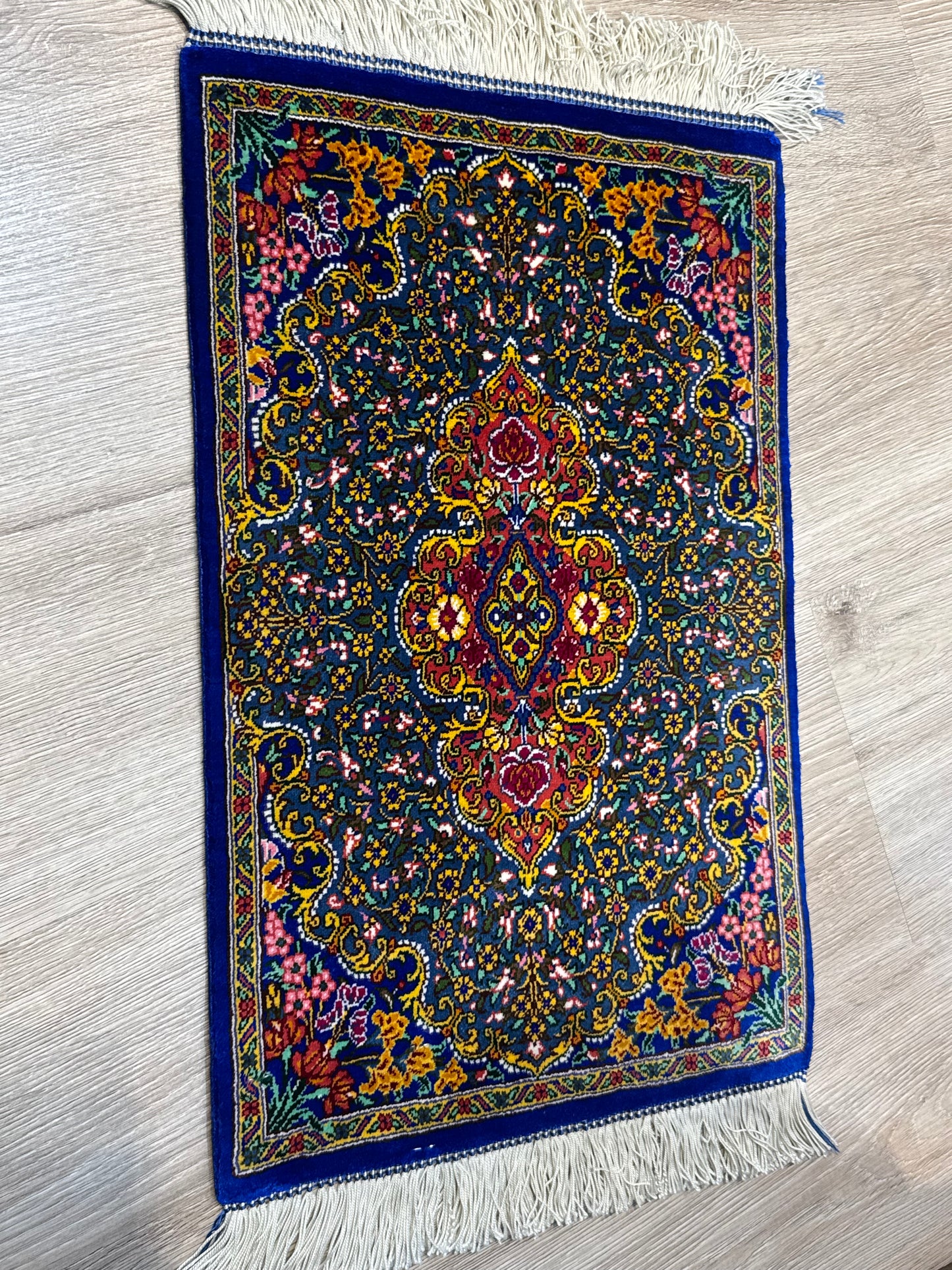 Silk Rug. Garden Bloom.