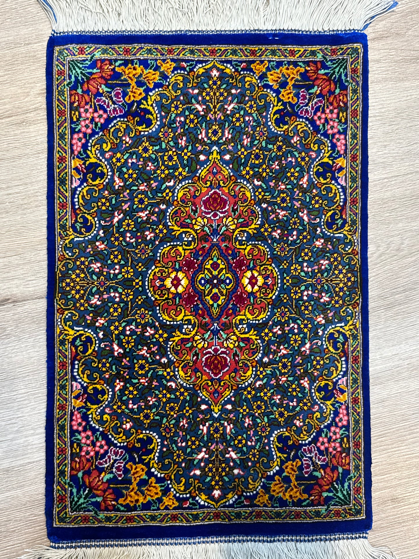 Silk Rug. Garden Bloom.