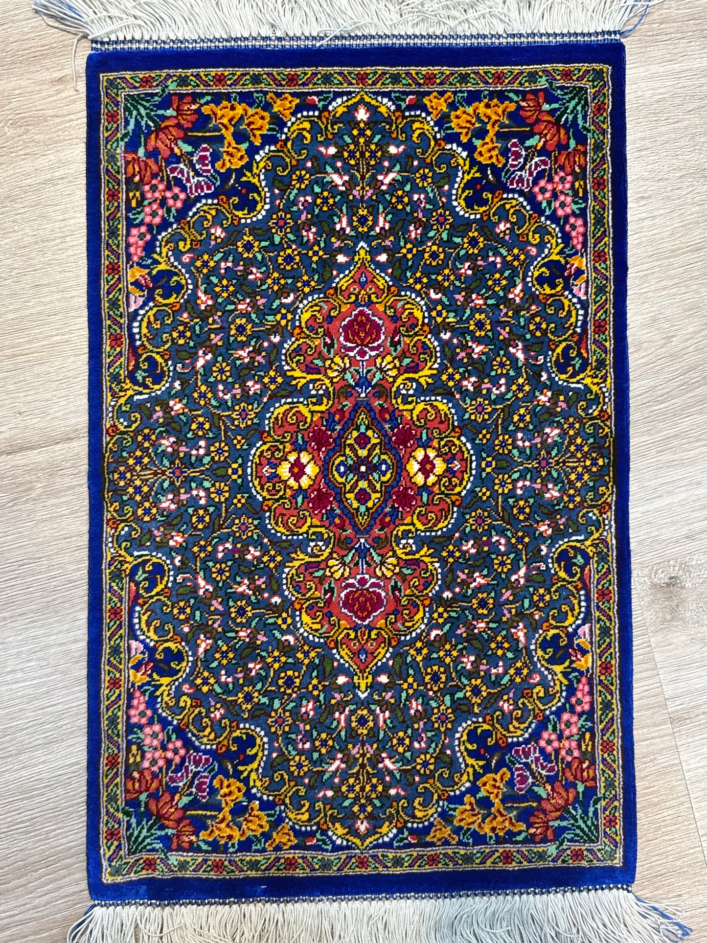 Silk Rug. Garden Bloom.