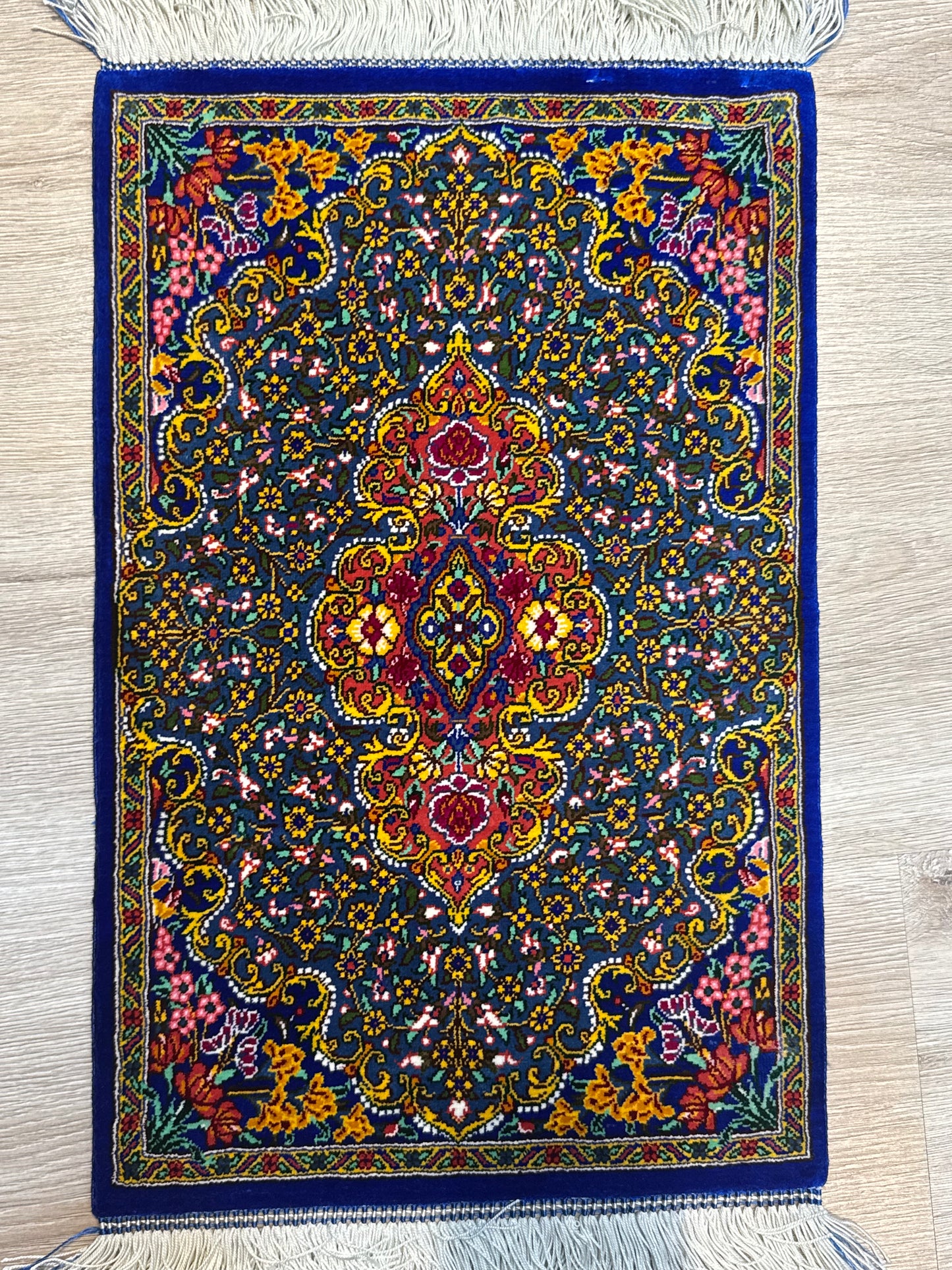 Silk Rug. Garden Bloom.