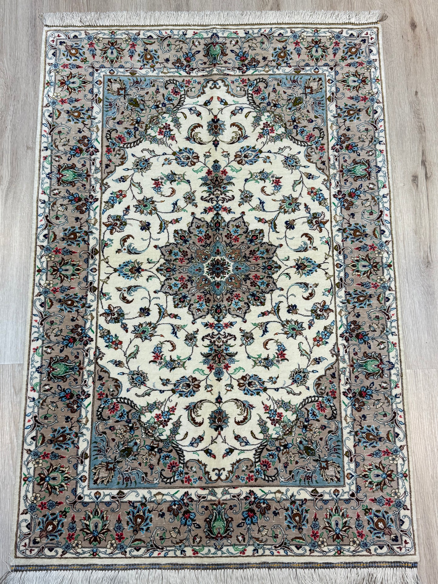 Silk Rug. Imperial Persian.
