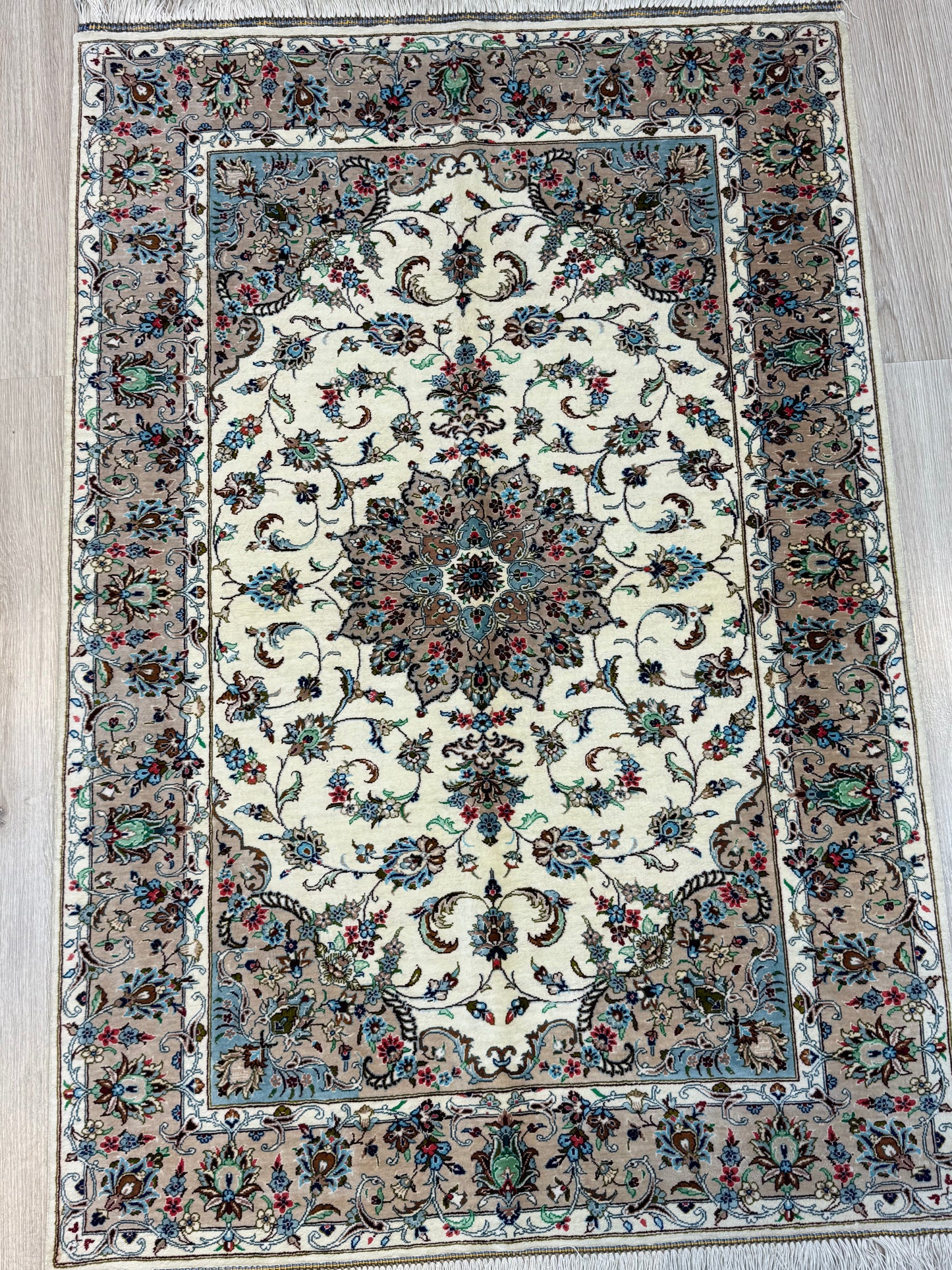 Silk Rug. Imperial Persian.
