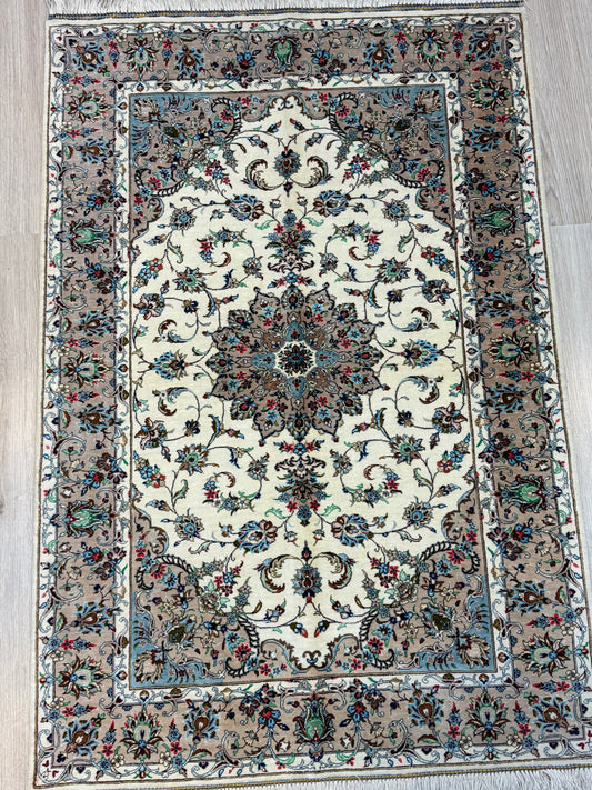 Silk Rug. Imperial Persian.
