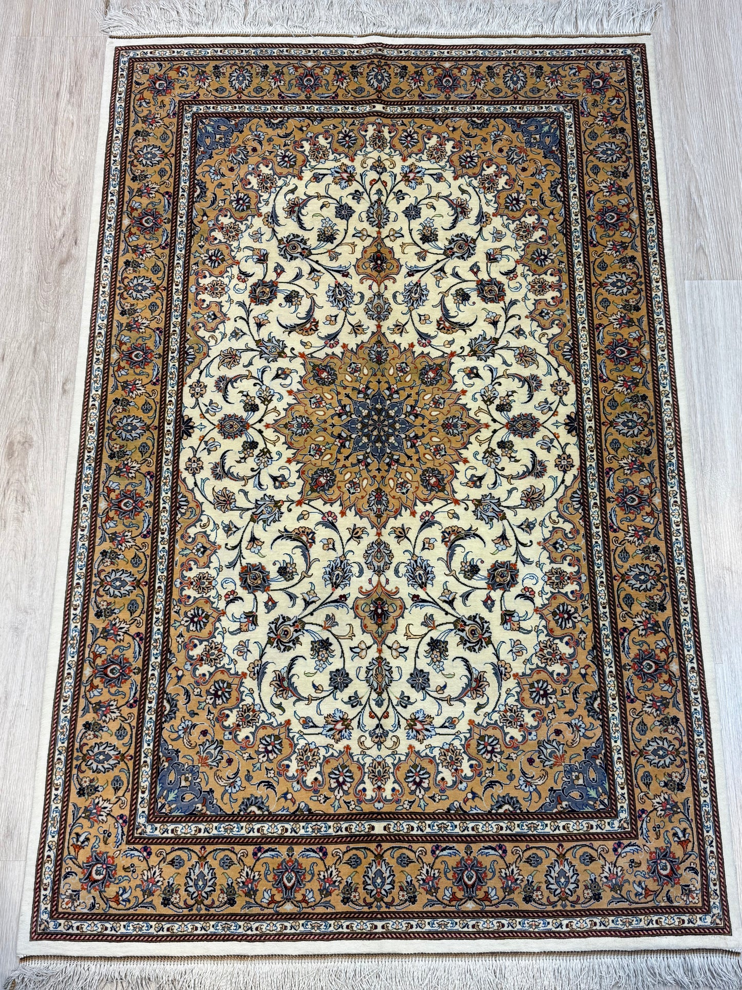 Silk Rug. Imperial Persian.