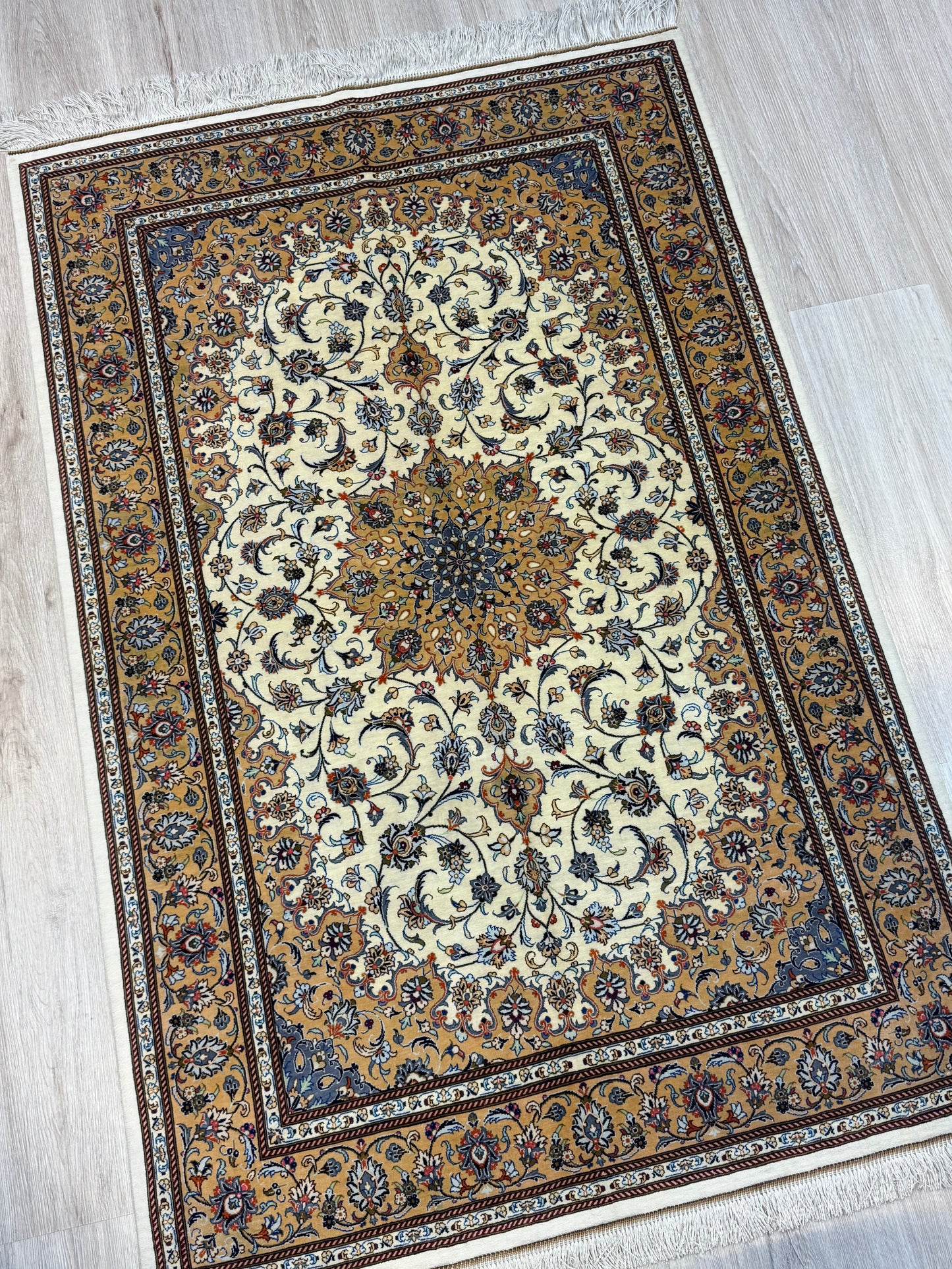 Silk Rug. Imperial Persian.