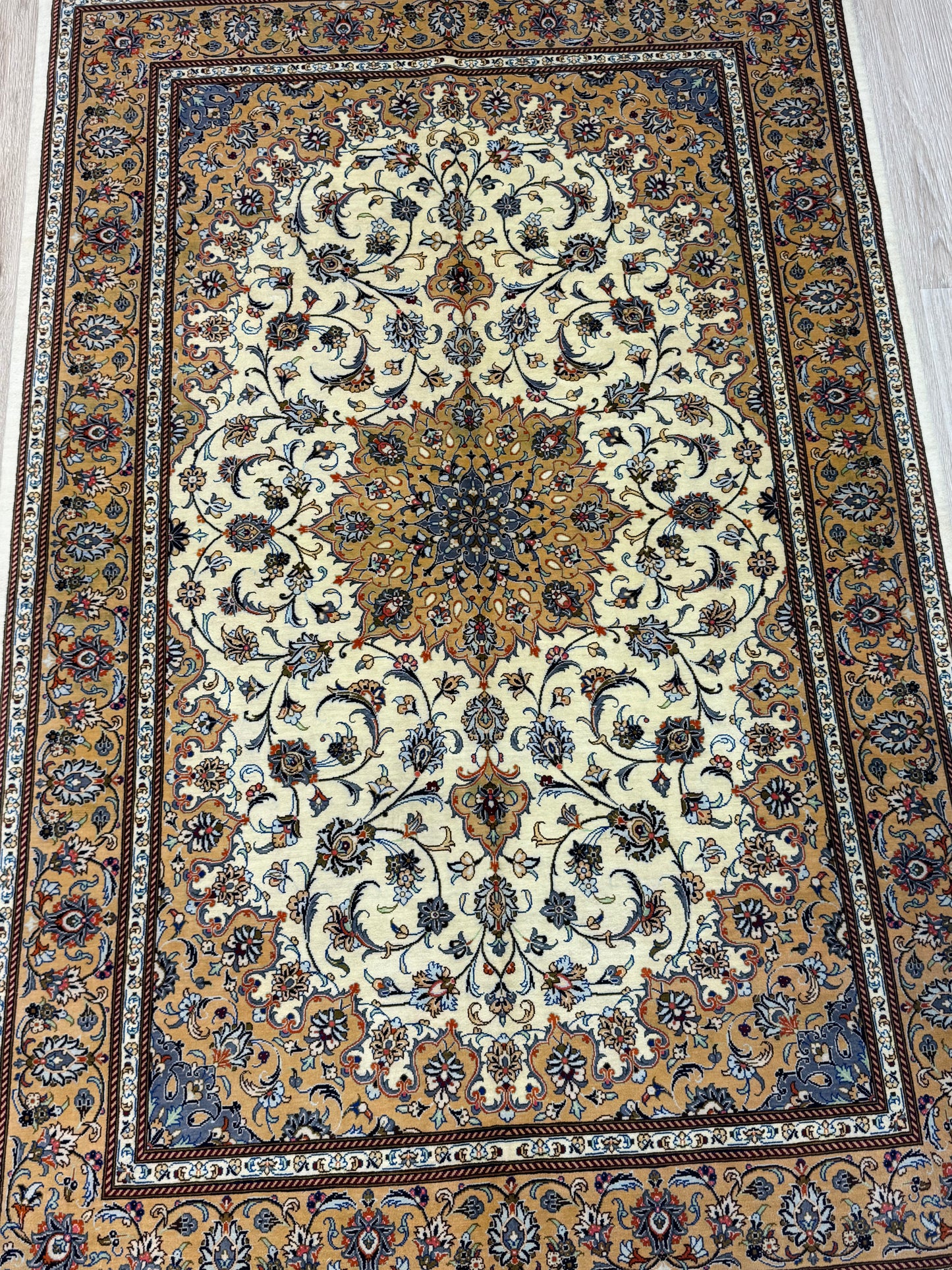 Silk Rug. Imperial Persian.