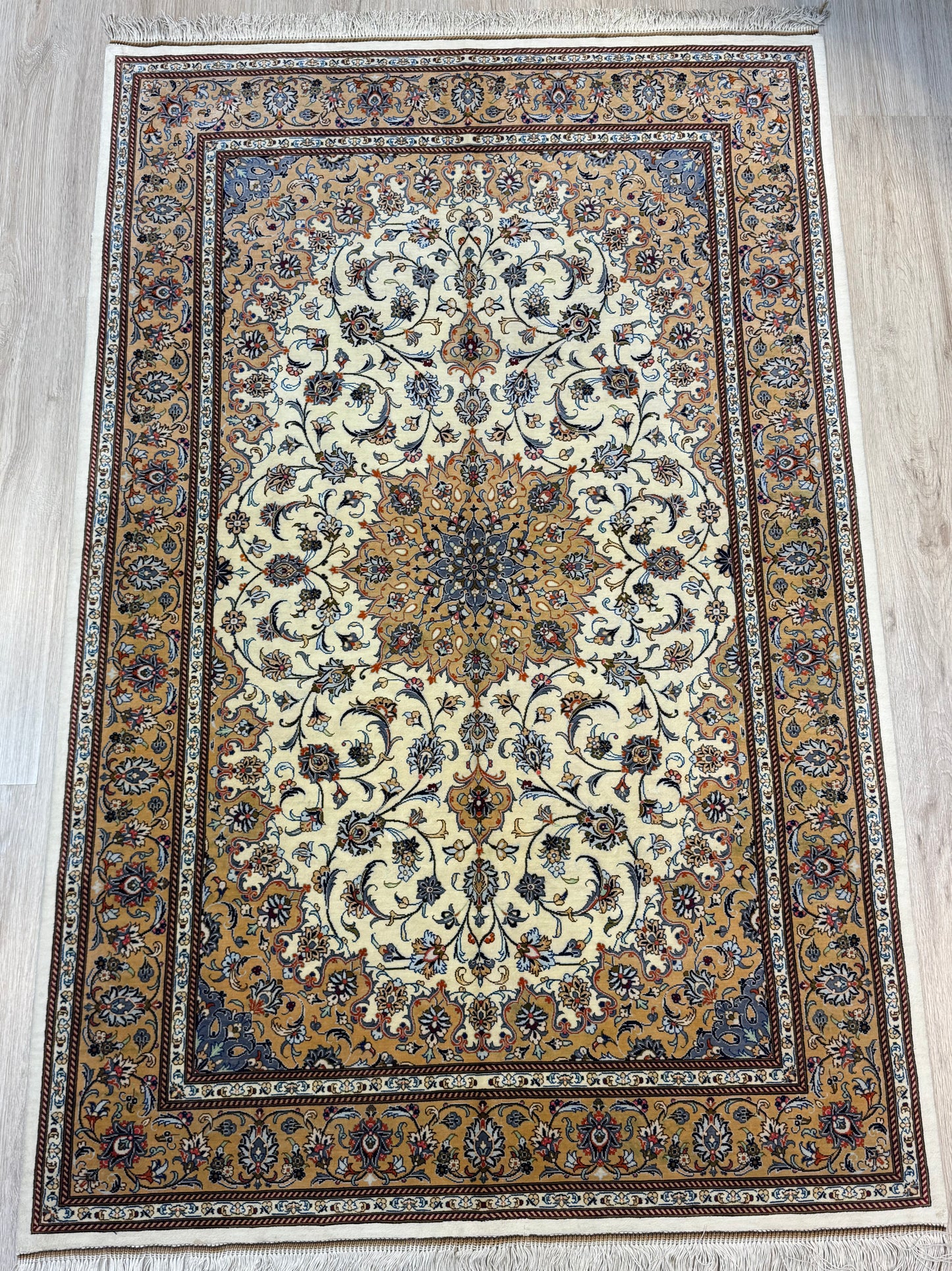 Silk Rug. Imperial Persian.