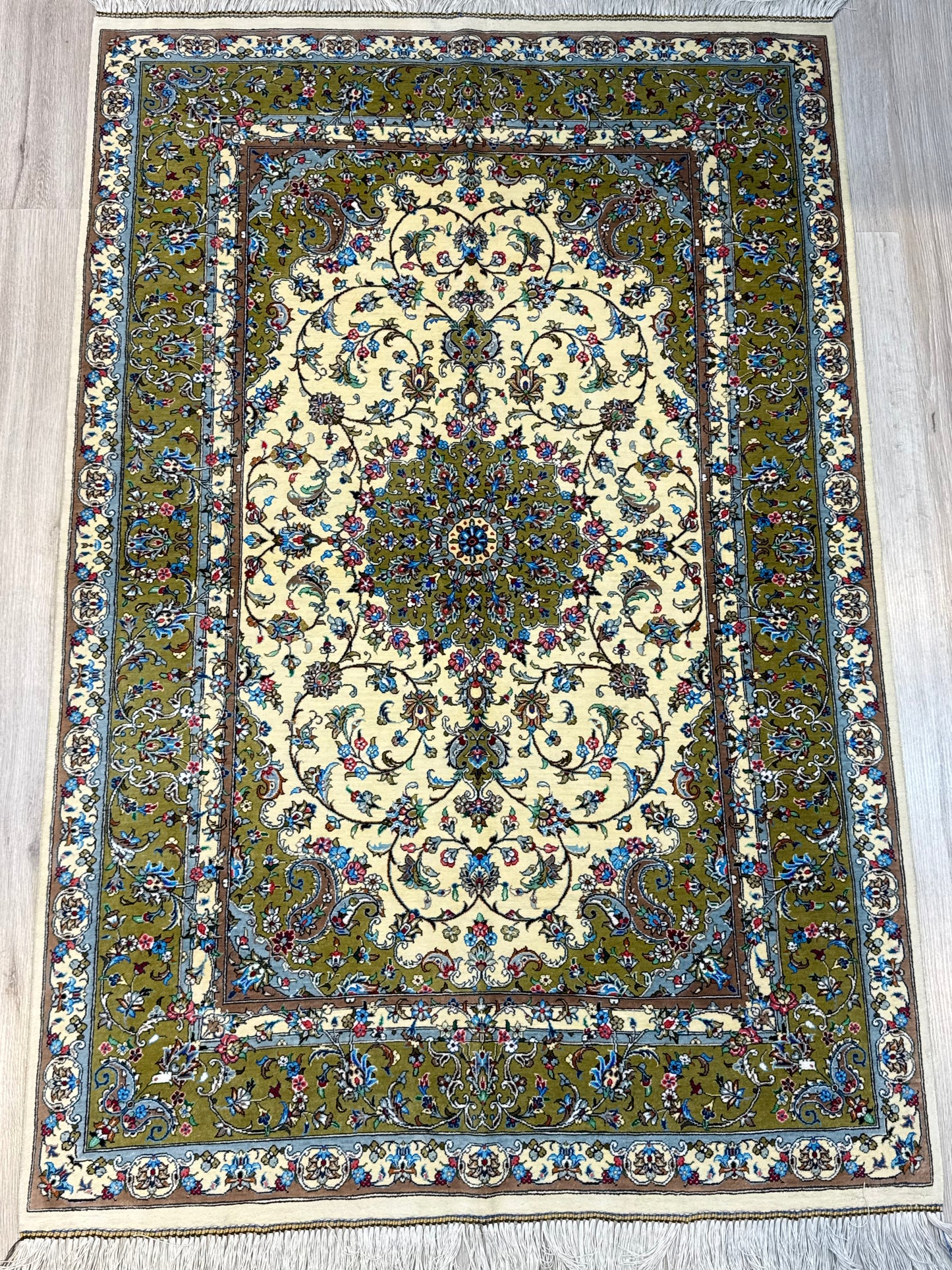 Silk Rug. Imperial Persian.