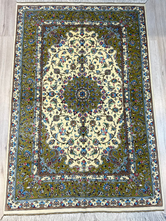 Silk Rug. Imperial Persian.