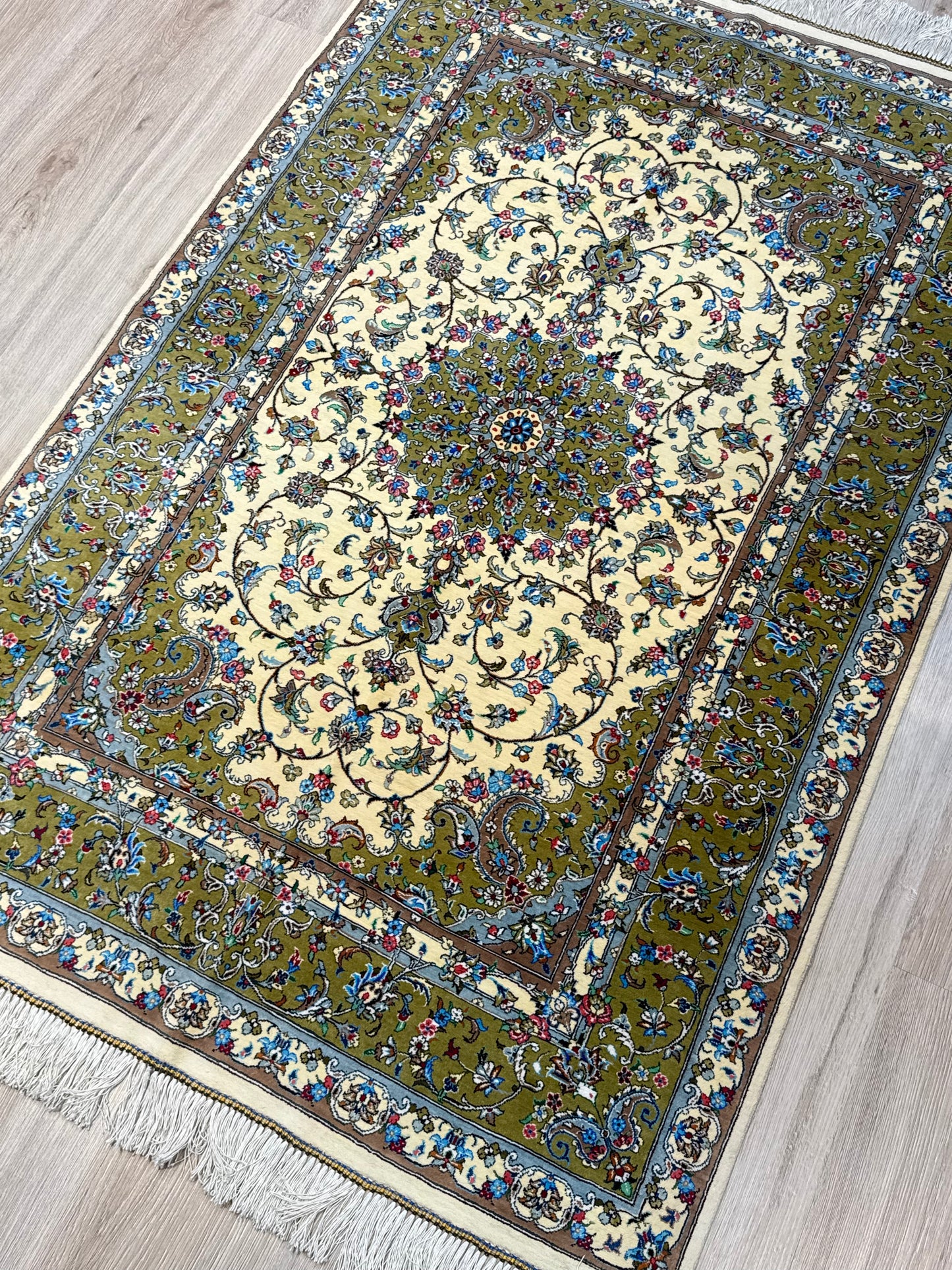 Silk Rug. Imperial Persian.