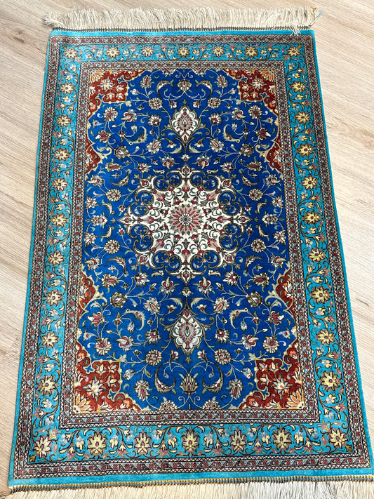 Silk Rug. Garden Bloom.