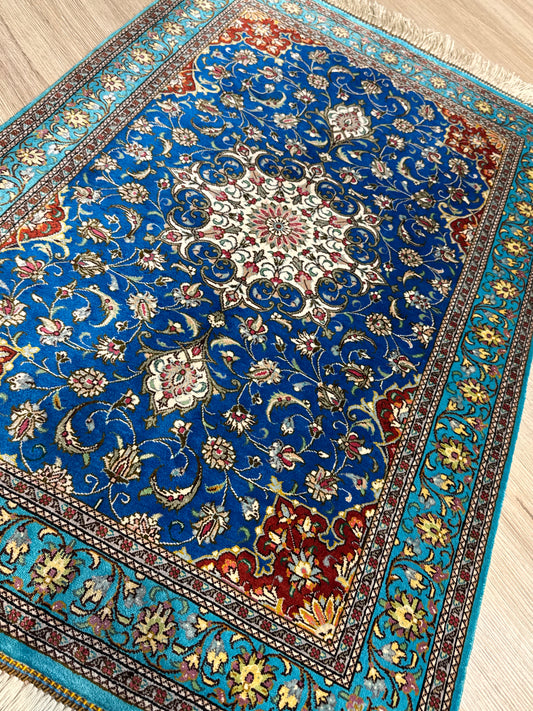 Silk Rug. Garden Bloom.