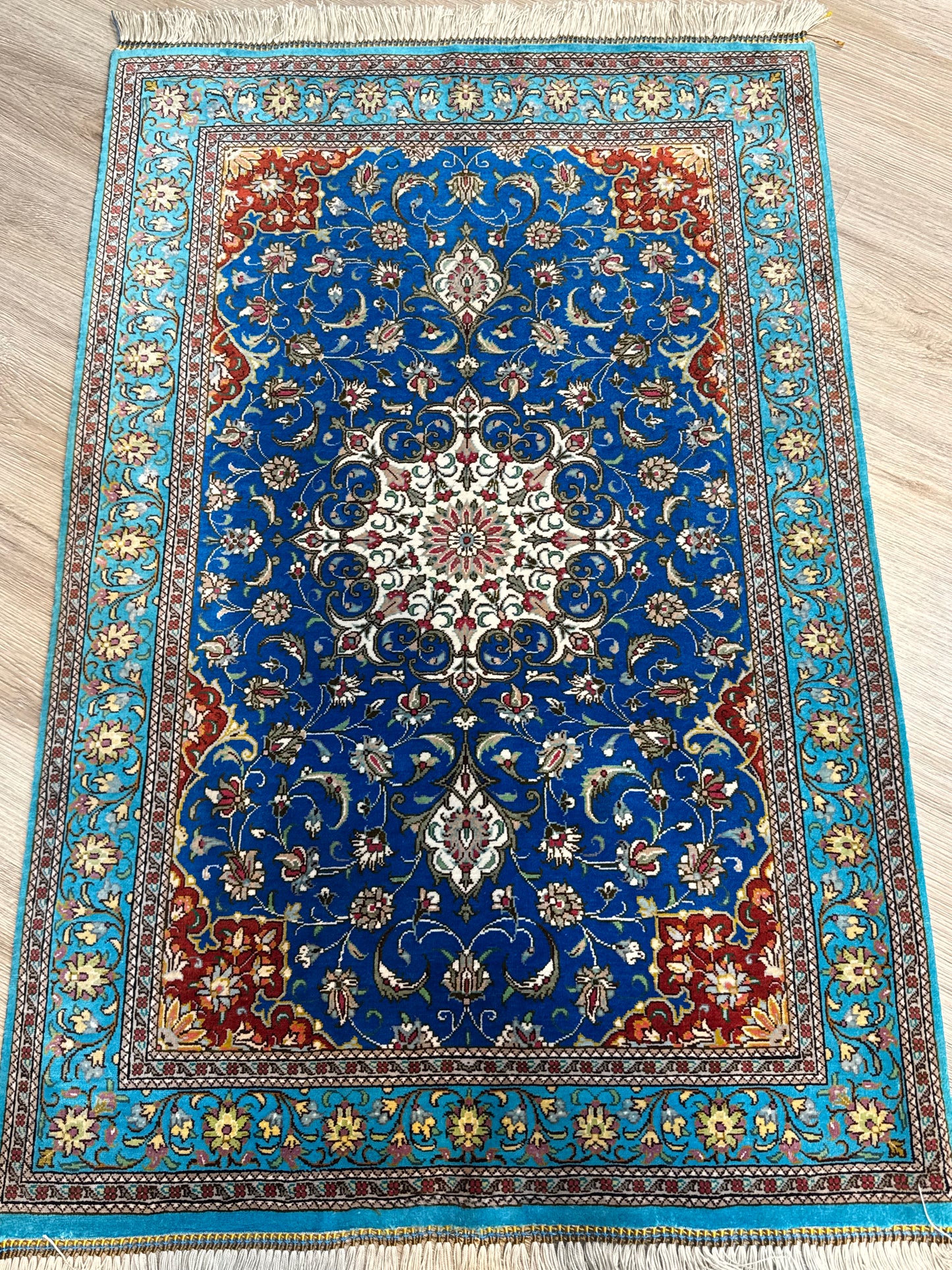 Silk Rug. Garden Bloom.