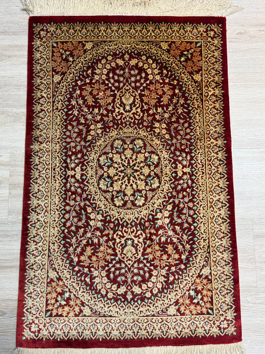 Silk Rug. Garden Bloom.