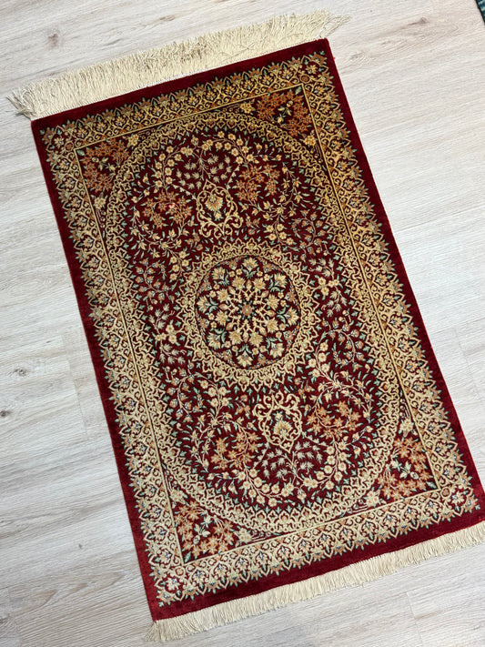 Silk Rug. Garden Bloom.