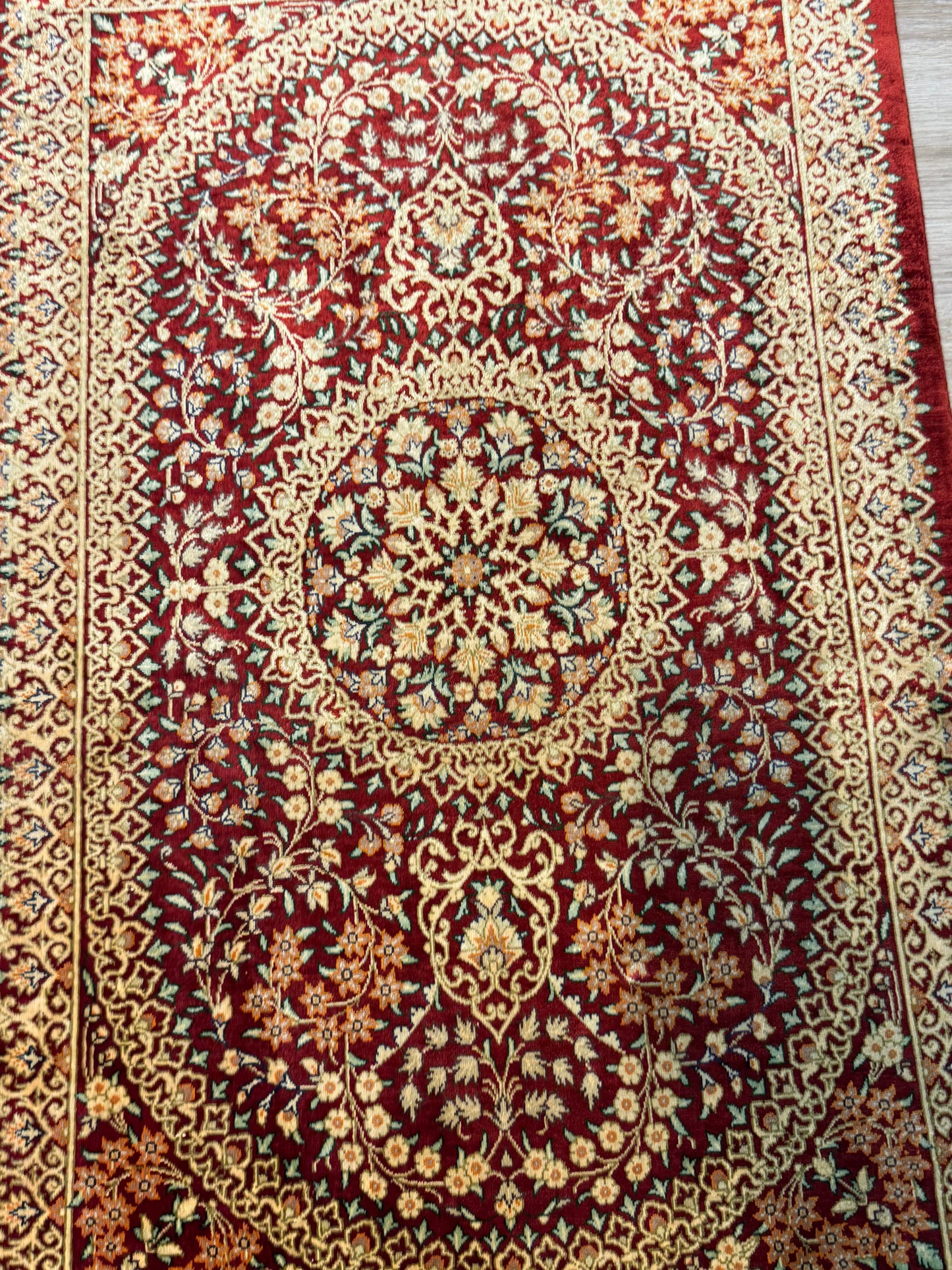 Silk Rug. Garden Bloom.