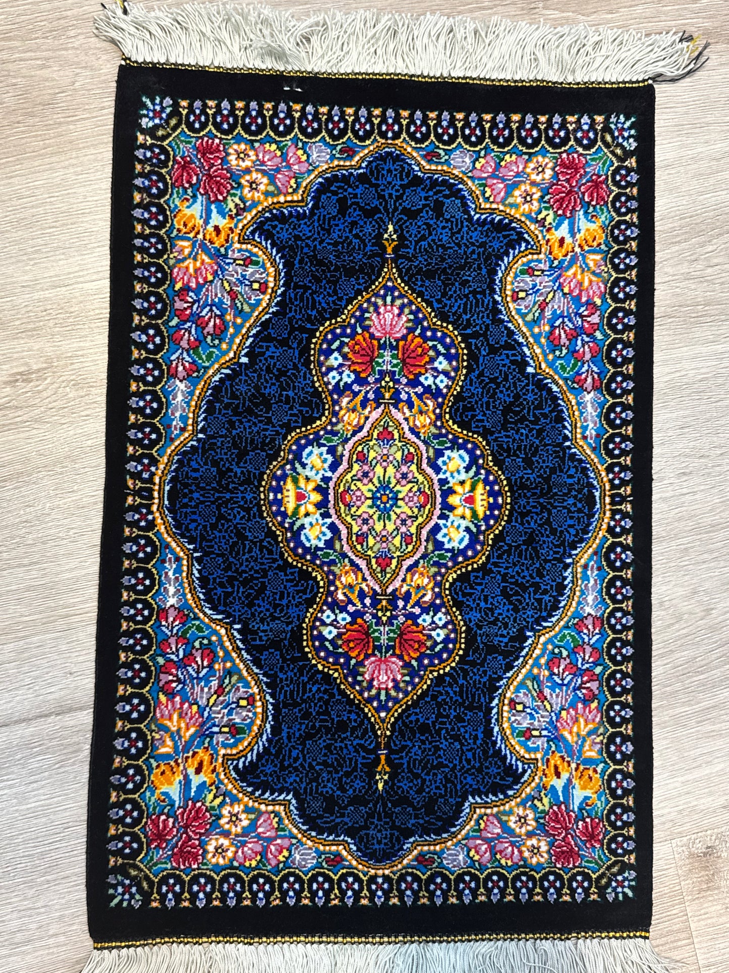 Silk Rug. Garden Bloom.