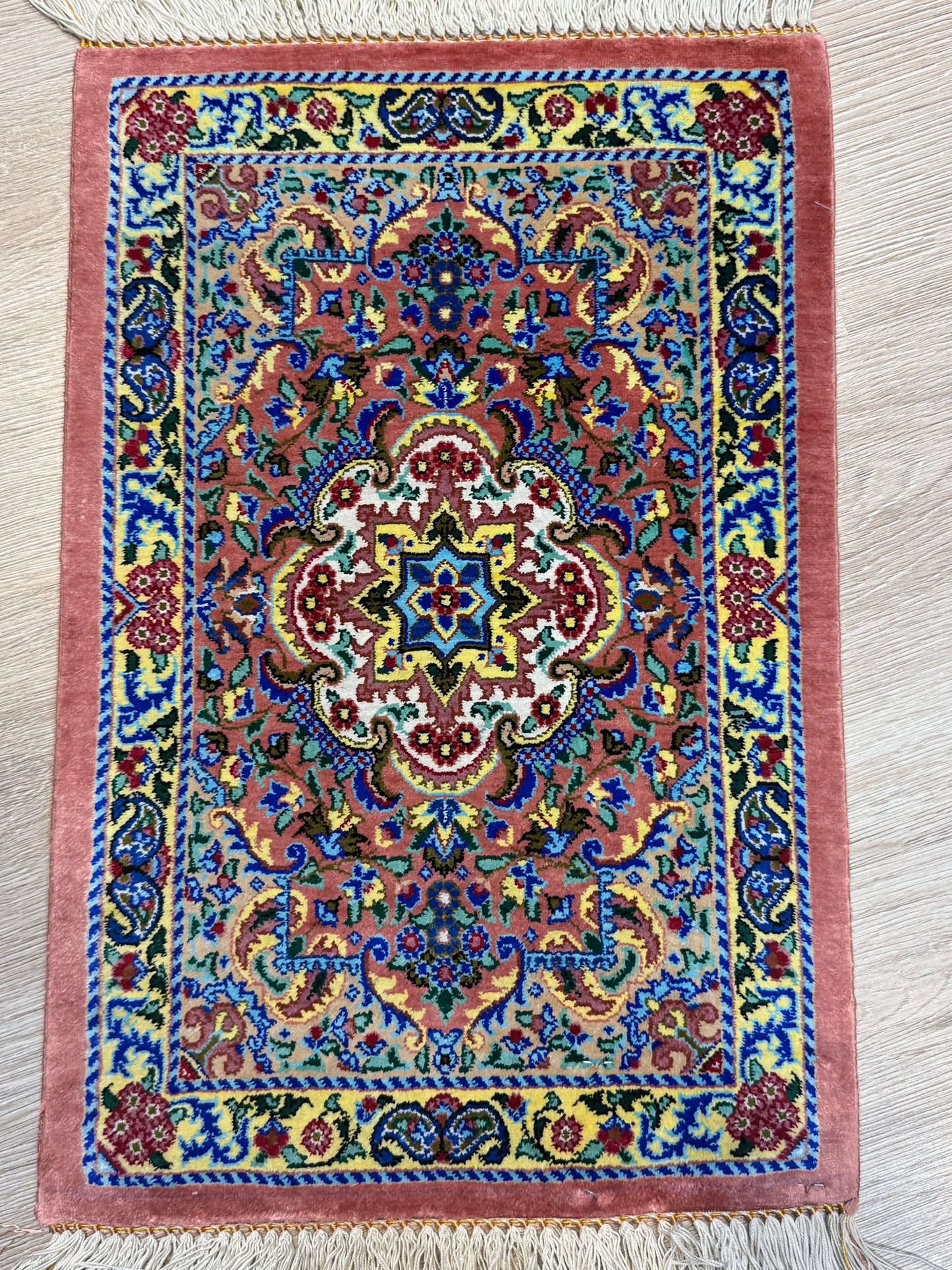 Silk Rug. Garden Bloom.