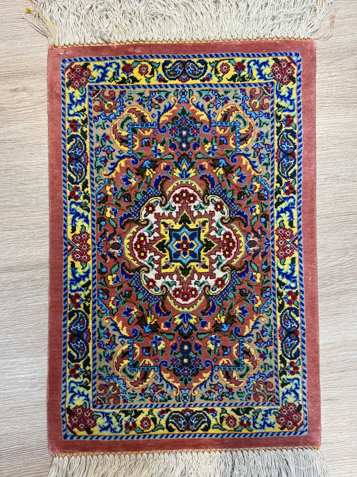 Silk Rug. Garden Bloom.