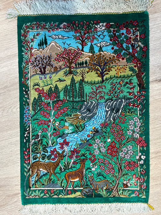 Silk Rug. Heaven on Earth.