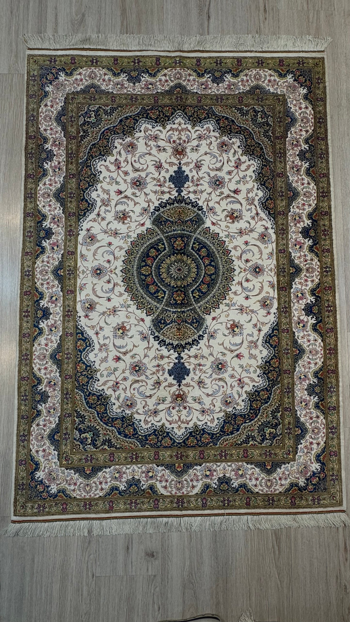 Silk Rug. Garden Bloom.
