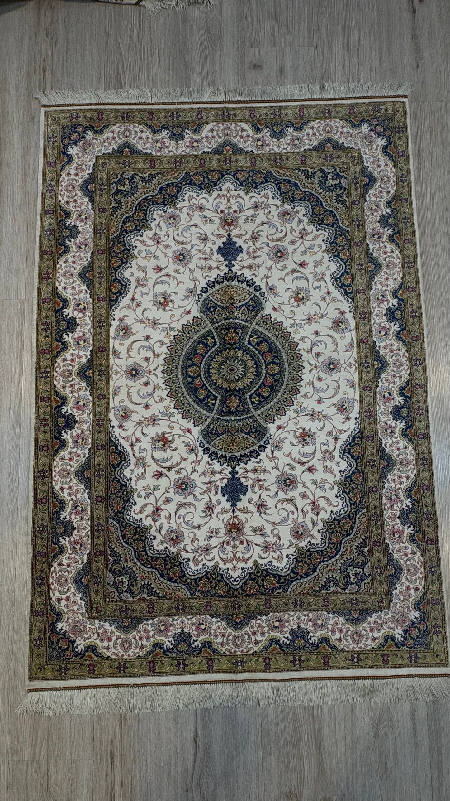 Silk Rug. Garden Bloom.