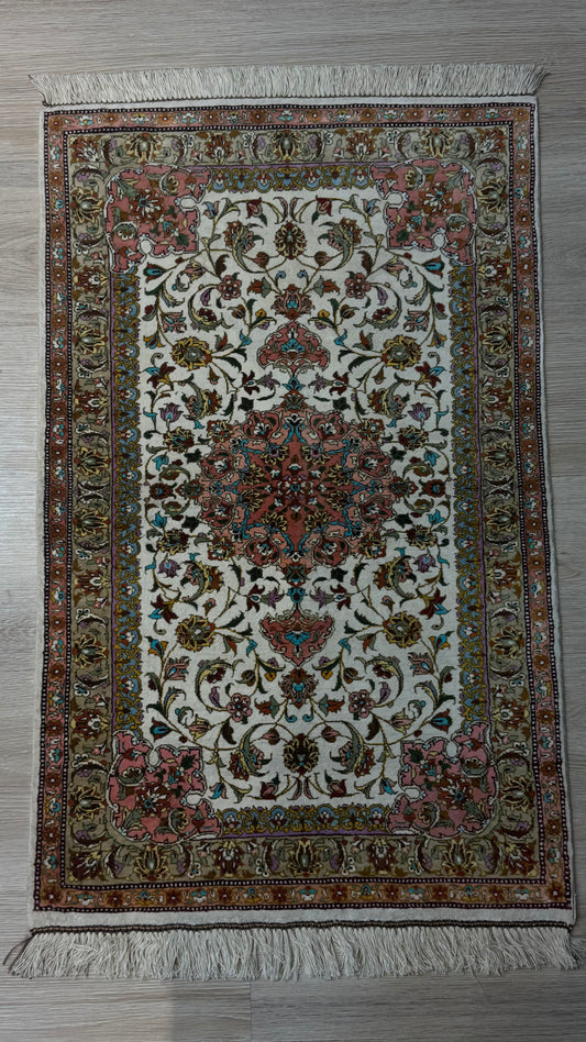 Silk Rug. Garden Bloom.