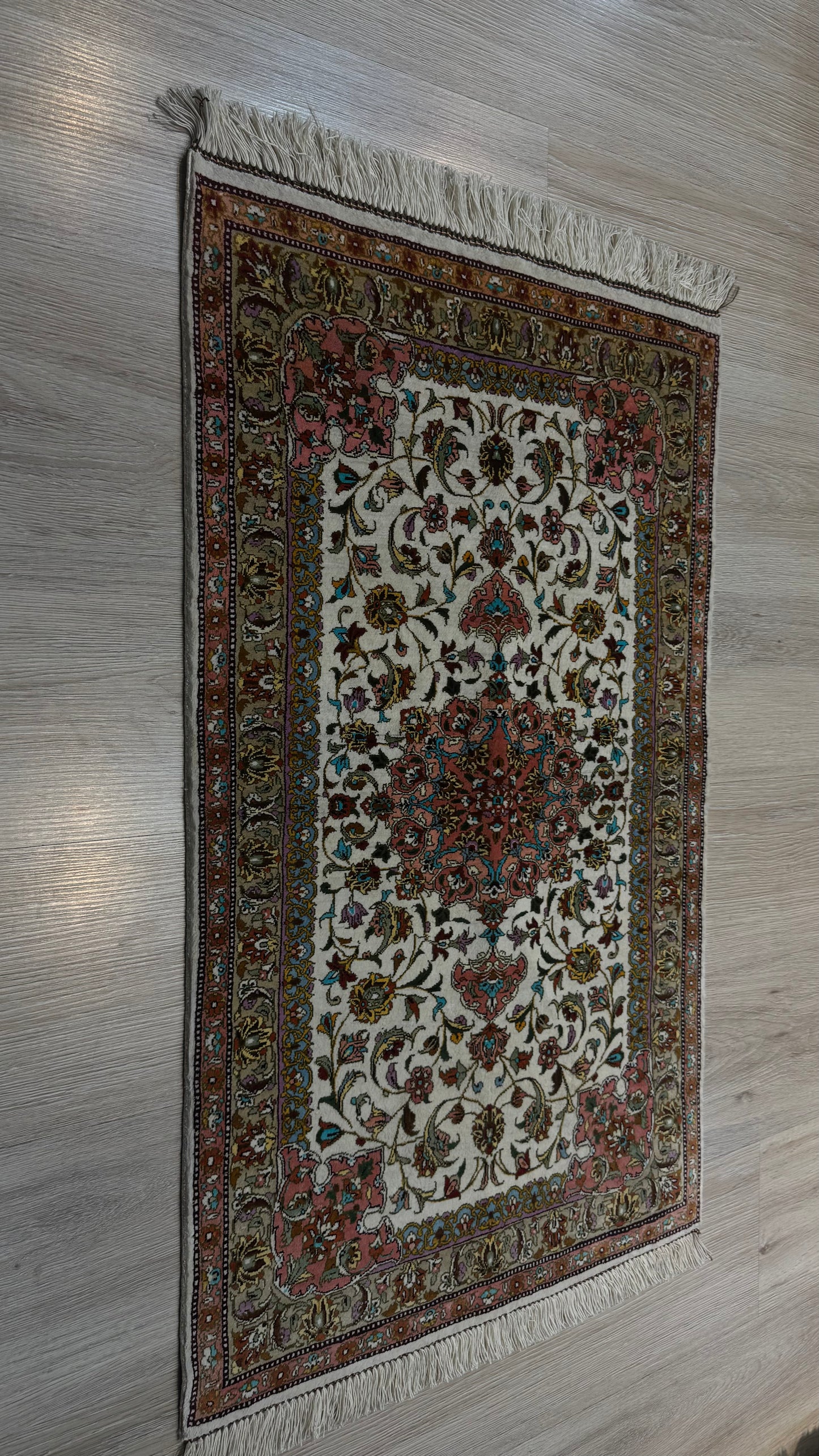 Silk Rug. Garden Bloom.