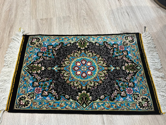 Silk Rug. Imperial Persian.