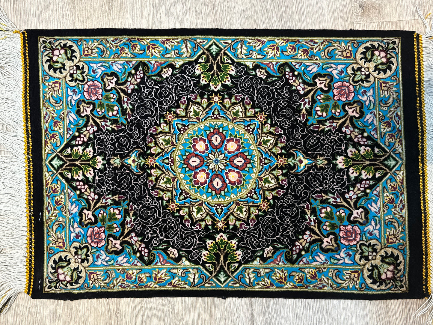 Silk Rug. Imperial Persian.