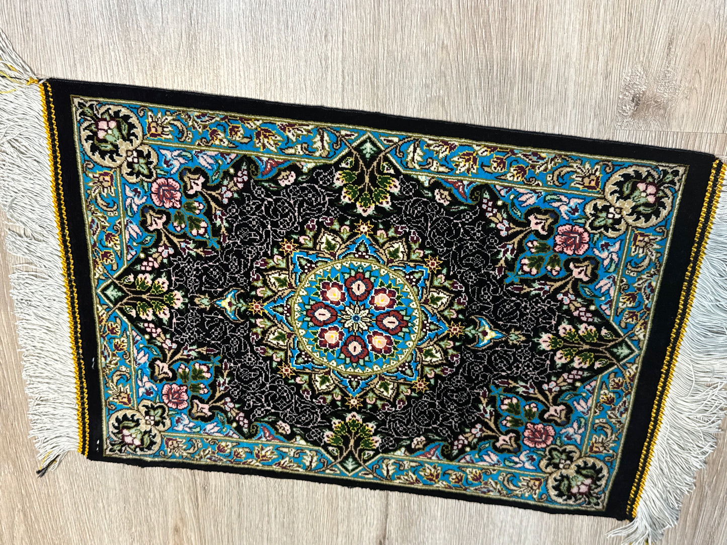 Silk Rug. Imperial Persian.