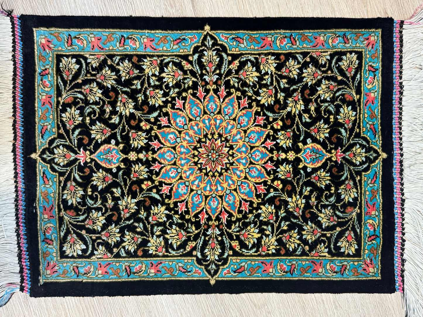 Silk Rug. Imperial Persian.