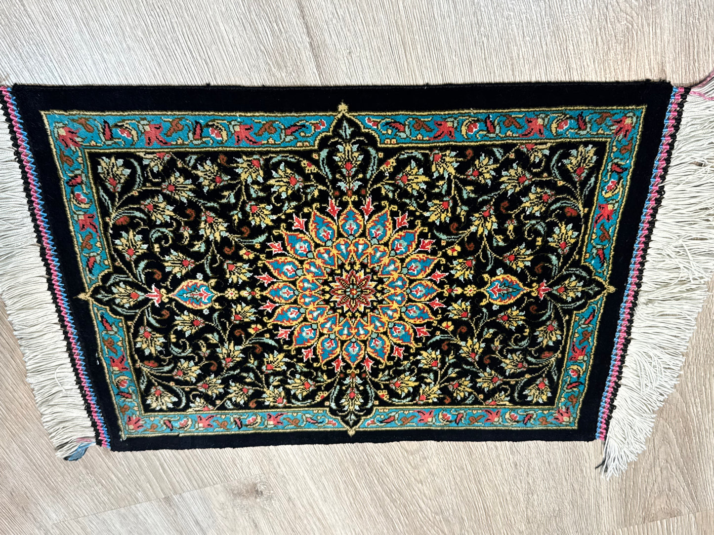 Silk Rug. Imperial Persian.